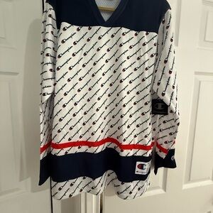 Champion Navy and White Men's Jersey